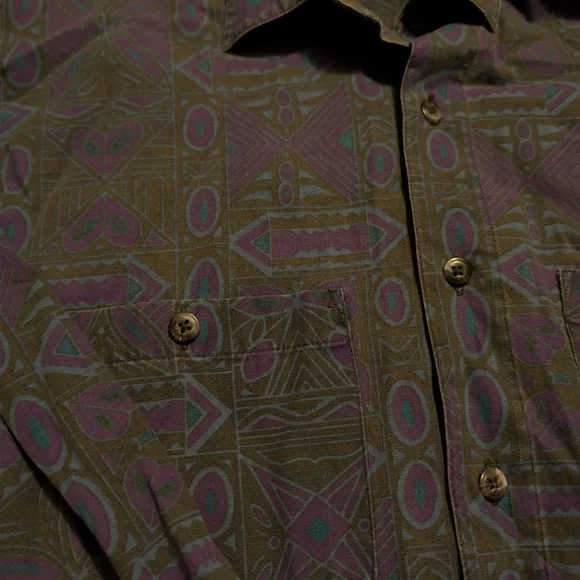 Vintage Patagonia Blue and Purple Casual Button Down Shirt - Picture 2 of 3